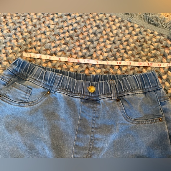 High Rise Wide Leg Pull-On Stretch Jeans New sz M - Picture 6 of 8